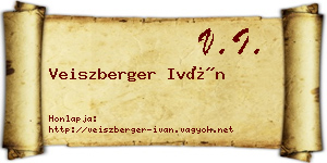 Veiszberger Iván névjegykártya